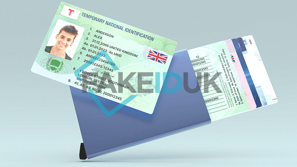 Green “Temporary” License Card